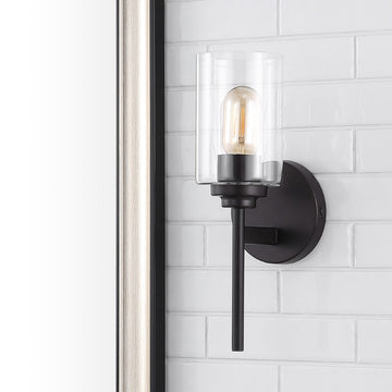 Juno Farmhouse Industrial Iron Cylinder LED Sconce - JONATHAN Y